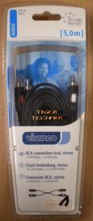 Vivanco high quality Verbindung stereo 2x Chinch --> 2x Chinch * 5m Länge *so27