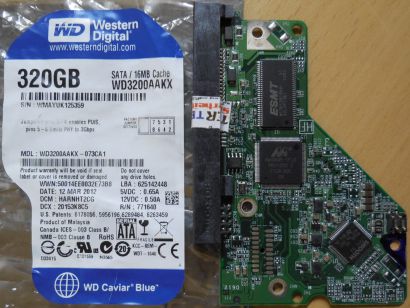 Western Digital Caviar WD3200AAKX-073CA1 PCB Controller Elektronik Platine*FE253