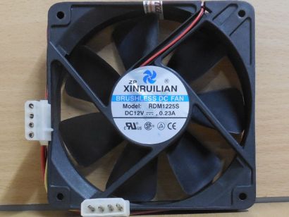 Xinruilian RDM1225S Gehäuse Lüfter 120mm 12V DC FAN 4-pin Molex schwarz* GL186