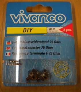 Vivanco SAT DIY 4x F-Abschlusswiderstand 75 Ohm End Widerstand NEU* so79