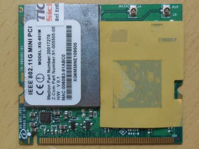 Medion 20017278 Z-Com XG-601M Wireless Modul 802.11g Wi-Fi Mini PCI Card* wk40