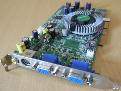 MEDION MS-8934 Radeon 9800 XL 128MB 2x VGA TV-Out Composite AGP Grafikkarte*g117