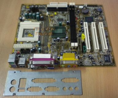 Biostar M6TWG Ver. 1.3 Mainboard Sockel 370 PCI AMR VGA + Blende* m261