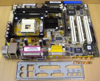 Asus P4SDR-VM Mainboard Sockel 478 AGP PCI VGA LAN Seriell + Blende* m307