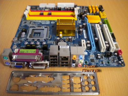 Gigabyte GA-EQ45M-S2 Rev 2.0 Mainboard +Blende Sockel 775 PCIe x16 DVI VGA* m404