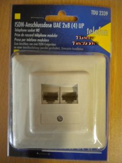 Schwaiger TDU 2339 Unterputz ISDN Anschlussdose UAE 2x8 (4) Western RJ45 *so315