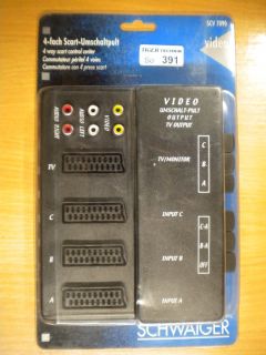 Schwaiger SCV 7090 4-fach SCART Umschaltpult für mehrere Geräte an 1 TV *so391