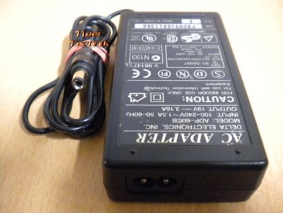 Delta Electronics Inc. ADP-60CB AC DC Adapter 19V 3.16A Netzteil* nt485