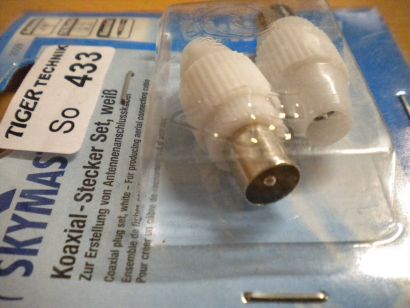 2x Skymaster Koaxialstecker Zur Erstellung von Antennenanschlusskabel * so433