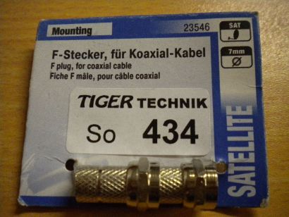 2x Skymaster F-Stecker für Koaxialkabel > 7mm Durchmesser * so434