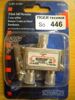 Schwaiger VTF 7842 SAT Verteiler 2-fach 1xIn 2xOut Frequenzen 5-2250MHz *so446