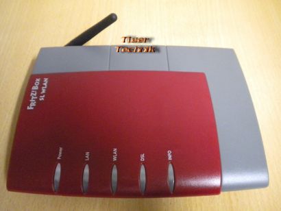 Fritz!Box SL WLAN Router Rot ADSL ADSL2+ 1x LAN-Port 1x USB * nw312