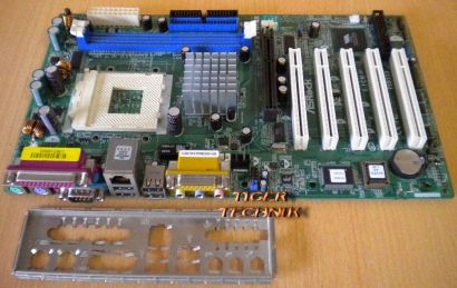 ASRock K7VT4-4X Rev 3.02 Mainboard + Blende Sockel A 462 FSB333 LAN Audio* m435