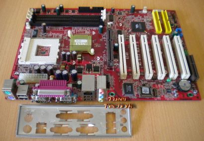 MSI KT4V -L MS-6712 Ver 1.0 Mainboard + Blende Sockel 462 FSB333 AGP 8x* m465