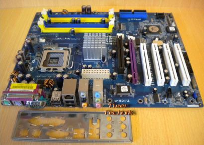 ASRock 775Dual-880Pro Rev 1.06 Mainboard +Blende Sockel 775 DDR1-2 AGP PCIe*m604