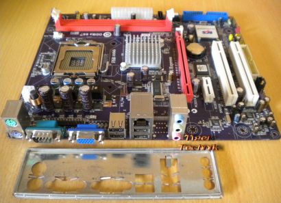 ECS Elitegroup P4M900T-M2 Ver1.0 Mainboard+Blende Sockel 775 PCIe SATA DDR2*m614