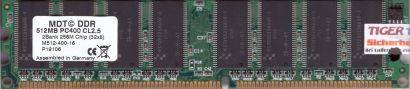MDT M512-400-16 PC-3200 512MB DDR1 400MHz Arbeitsspeicher RAM* r48