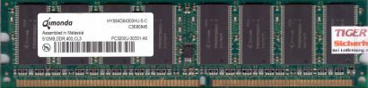 Qimonda HYS64D64300HU-5-C PC-3200 512MB DDR1 400MHz Arbeitsspeicher RAM* r71