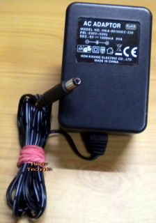 HKA-09100EC-230 AC Adapter 9V 1000mA 9VA Netzteil* nt786