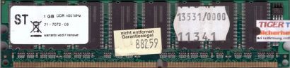 NoName PC-3200 1GB DDR1 400MHz Arbeitsspeicher DDR RAM diverse Marken* r265