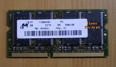 Micron MT8LSDT1664HG-10EB1 PC100-222-620 CL2 128MB SODIMM 100MHz RAM* lr01