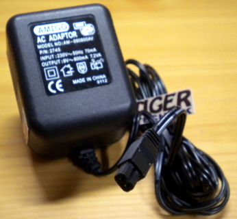 AMIGO AM-090800AV PN 2745 AC Adapter 9V 800mA 7.2VA Netzteil* nt858