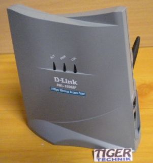 D-Link DWL-1000AP 2.4GHz Wireless 11 Mbps Access Point 1x Antenne* nw462
