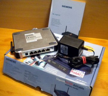 Siemens Gigaset SE105 dsl cable WLAN Router 4 Port Switch 11 Mbit* nw466