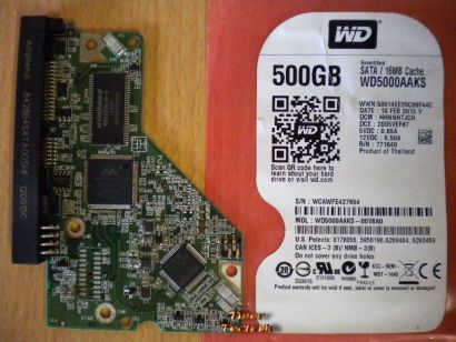 WD Caviar WD5000AAKS 00V6A0 SATA 500GB PCB Controller Elektronik Platine* fe05