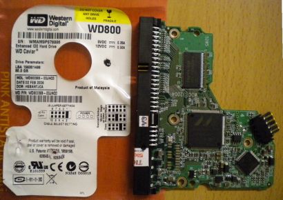 WD Caviar WD800BB-00JHC0 IDE 80GB PCB Controller-Elektronik Platine* fe48