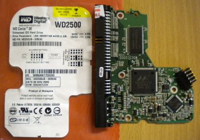 WD Caviar WD2500JB-00RAE0 IDE 250GB PCB Controller Elektronik Platine* fe123