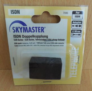 Skymaster ISDN Doppelkupplung RJ45 Buchse - RJ45 Buchse vollverschaltet* so582