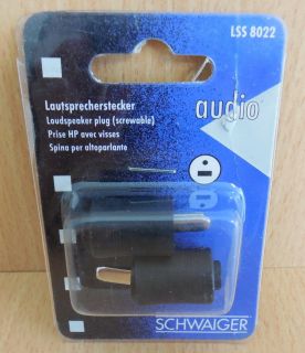 Schwaiger 2x Lautsprecherstecker LS Lautsprecher Stecker schraubbar* so592