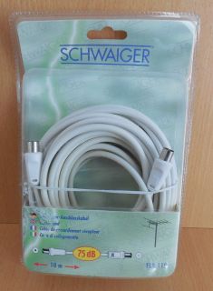 Schwaiger Antennen Empfänger Anschlusskabel Kabel 10m Koax Stecker Buchse* so657