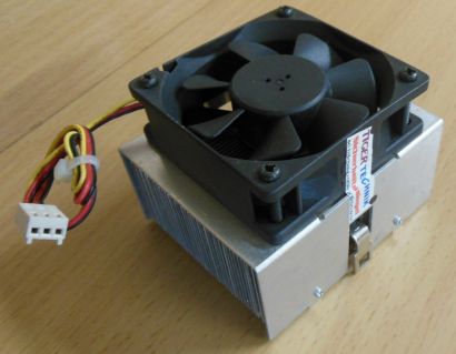 Sockel AMD A 462 Intel 370 60mm 3-pol CPU Kühler Lüfter FAN Alu+Kupfer* ck279