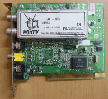 Hauppauge WinTV 44914 PAL-BG FM TV Comp Vid Line In-Out PCI TV Karte* tk53