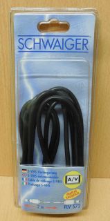 Schwaiger FLV572 S-VHS Verlängerung Kabel 2m 4-pol Mini DIN Stecker Buchse*so674