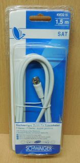 Schwaiger SAT Antennen Kabel Quick Fix Koaxkabel 1,5m F Stecker F Stecker* so675