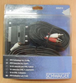 Schwaiger DVDSET10 DVD Verbindungs Set 15m 4 teilig SVHS Cinch Kabel Scart*so697