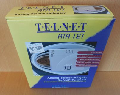 Telnet ATA 121 Analog Telefon Adapter für VoIP Telefonie NEU OVP* so705