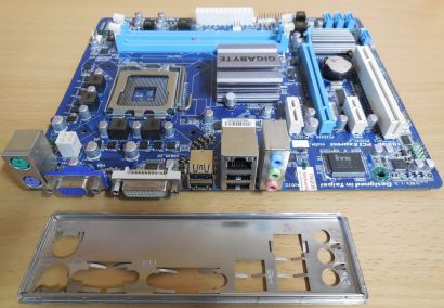 Gigabyte GA-G41MT-D3V Rev 1.3 Mainboard +Blende Sockel 775 DDR3 PCIe GBLAN* m792