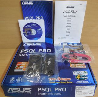 Asus P5QL Pro Rev1.00G Mainboard NEU OVP Sockel 775 Intel P43 PCIe DDR2 LAN*m819