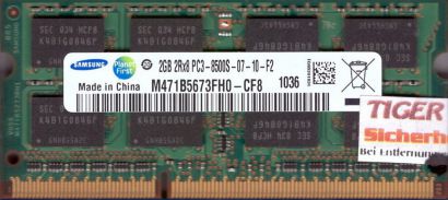 Samsung M471B5673FH0-CF8 PC3-8500 2GB DDR3 1066MHz SODIMM Arbeitsspeicher* lr06