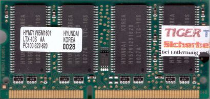 Hyundai HYM71V65M1601 LTX-10S AA PC100 128MB SDRAM 100MHz SODIMM SD RAM* lr12