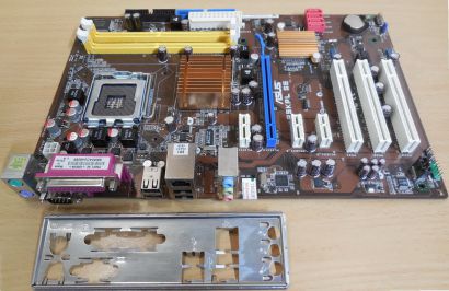 Asus P5KPL SE Rev 2.01G Mainboard +Blende Sockel 775 Intel G31 DDR2 PCIe* m864