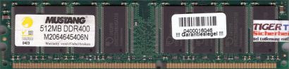 Mustang M2064645406N PC 3200 512MB DDR1 400MHz Arbeitsspeicher DDR RAM* r690