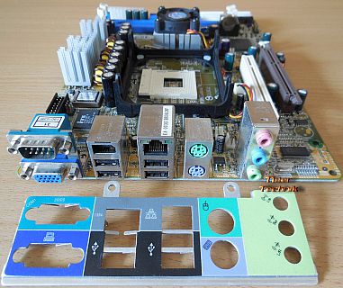 Shuttle XPC SB61G2 SB61G2V3 FB61 FB65 V3.5 Mainboard Blende Sockel 478 SATA*m913