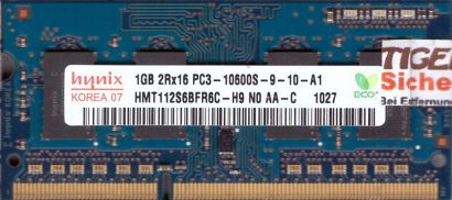 Hynix HMT112S6BFR6C-H9 N0 AA-C PC3-10600S 1GB DDR3 1333MHz SODIMM RAM* lr104