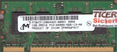 Micron MT8HTF12864HDZ-800H1 PC2-6400 1GB DDR2 800MHz SODIMM RAM* lr126