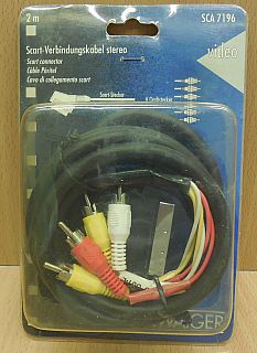 Schwaiger SCA 7196 Adapter Kabel 2m Scart 2xVideo 4xAudio Cinch Stecker* so814